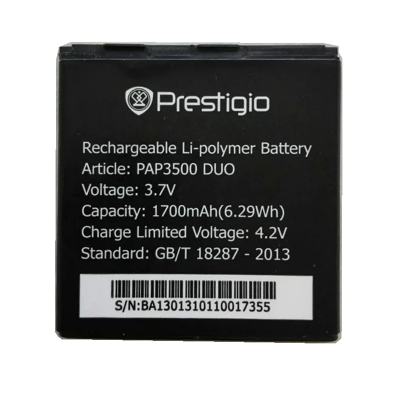 

PAP3500 DUO 1700mAH High Quality Replacement Li-ion Battery Battery for Prestigio PAP3500 DUO MultiPhone Battery