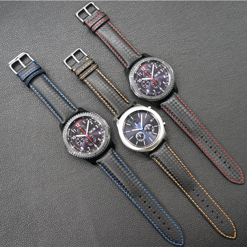 Ремешок из натуральной кожи для Samsung Gear S3 Classic Frontier HuaWei Watch 2 Pro Huami 22 мм|watch band strap|band
