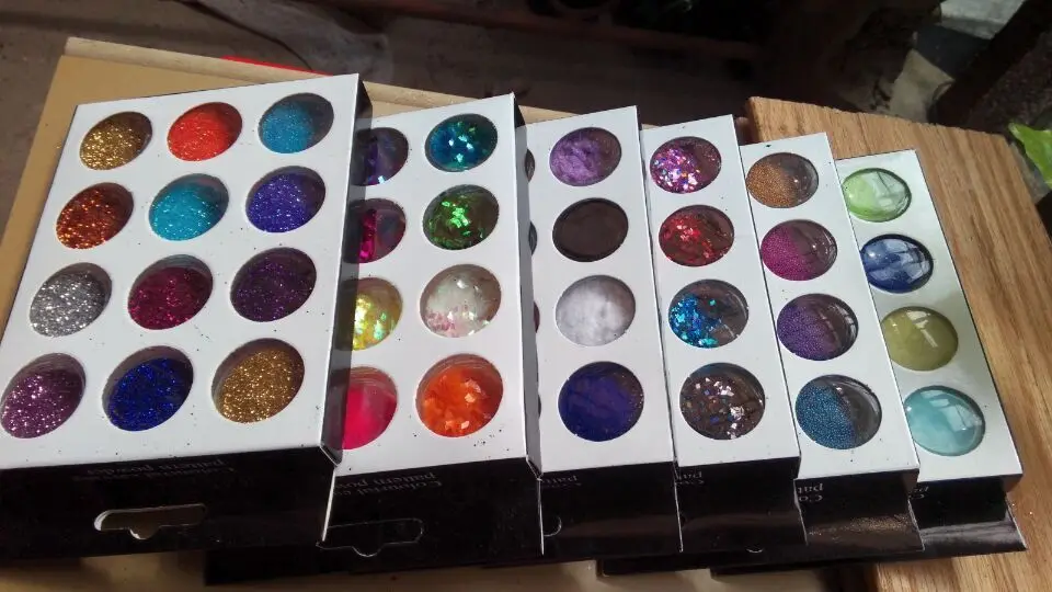 72Pots Uv Acrylic Nail Art Tips Decoration Glitter Dust Powder Set Crafts Gold Silver 1/72 PCS | Красота и здоровье