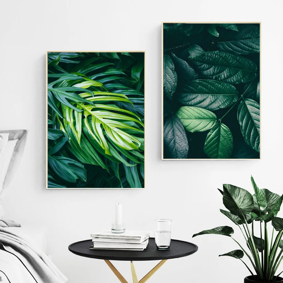 

Nature Tropical Palm Leaf Monstera Wall Art Canvas Painting Nordic Posters And Prints Wall Pictures For Living Room Home Decor
