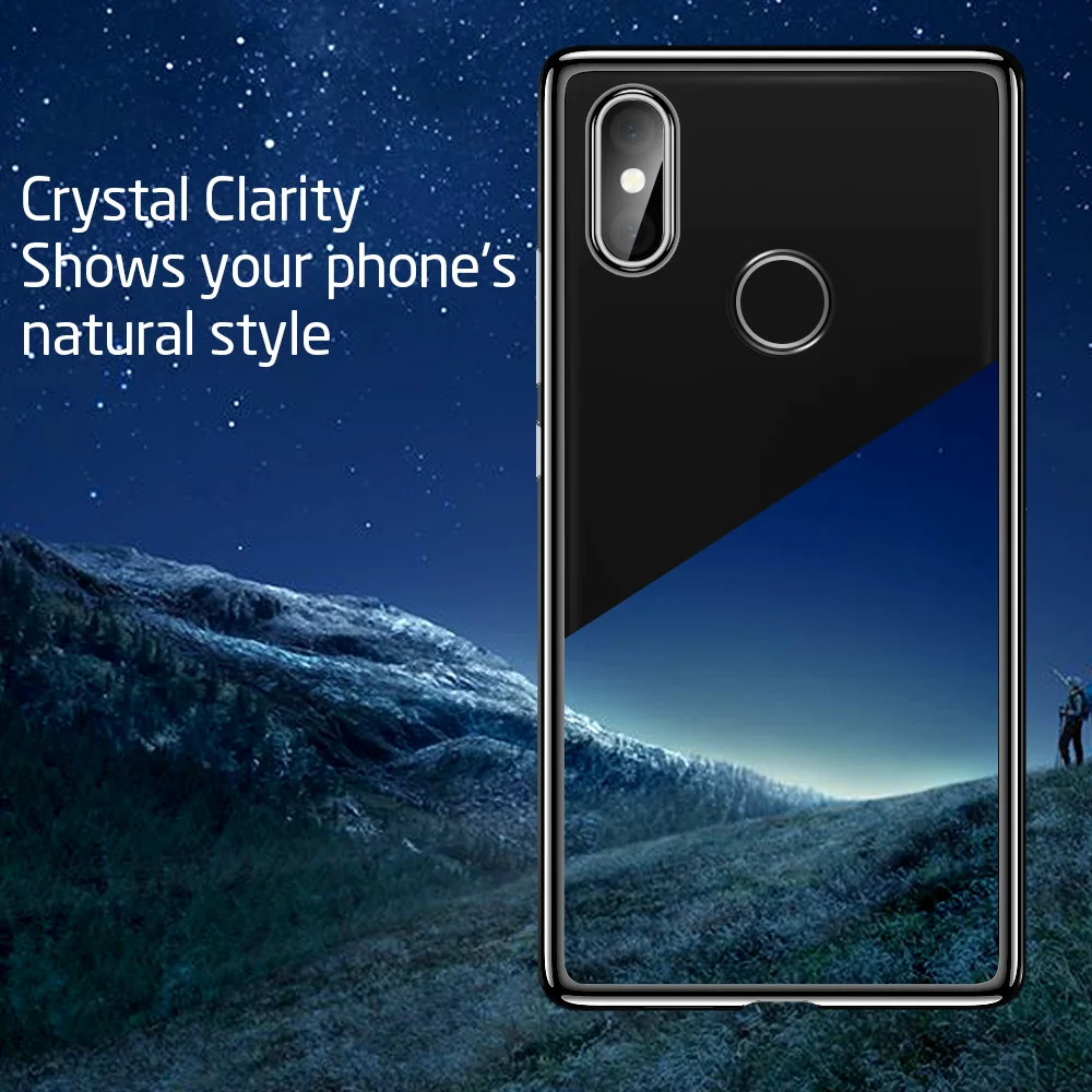 ESR чехол для Xiaomi Mi 8 Прозрачная мягкая оправа из ТПУ Яркий глянцевый черный синий