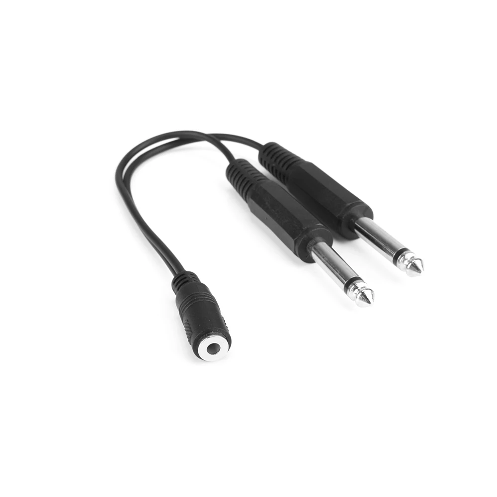 3.5mm Digital shielded high definition cable Female Jack to 2*6.35mm TRS Mono Male Plug Extension Audio Cable Convertor EB10289 |