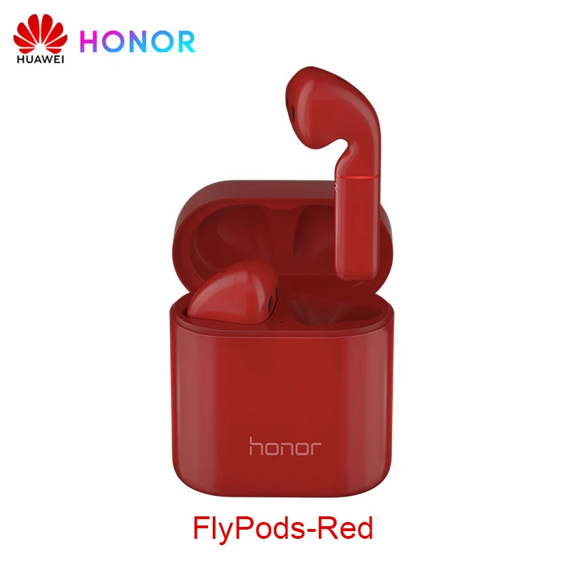 FlyPods-Red Huawei Honor Flypods Pro Lite Беспроводные Наушники Hi-Fi беспроводное аудио водонепроницаемое IP54 управление беспроводным зарядным устройством Bluetooth 5,0 - Цвет: FlyPods-Red