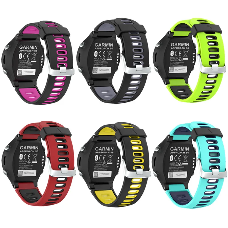 Резиновый силиконовый спортивный ремешок для часов Garmin Forerunner 735XT 630 620 235 230 220