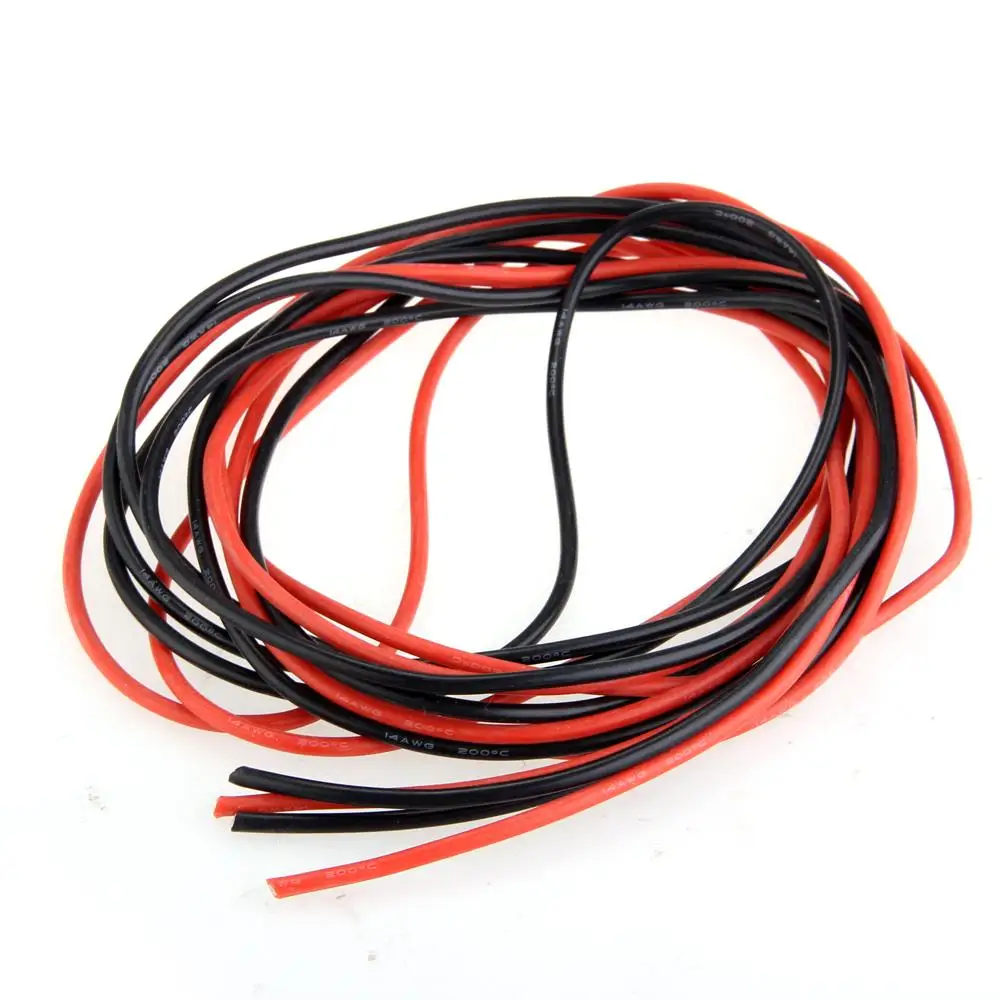 1 м черный + красный 8awg гибкий силиконовый провод датчик высокой температуры
