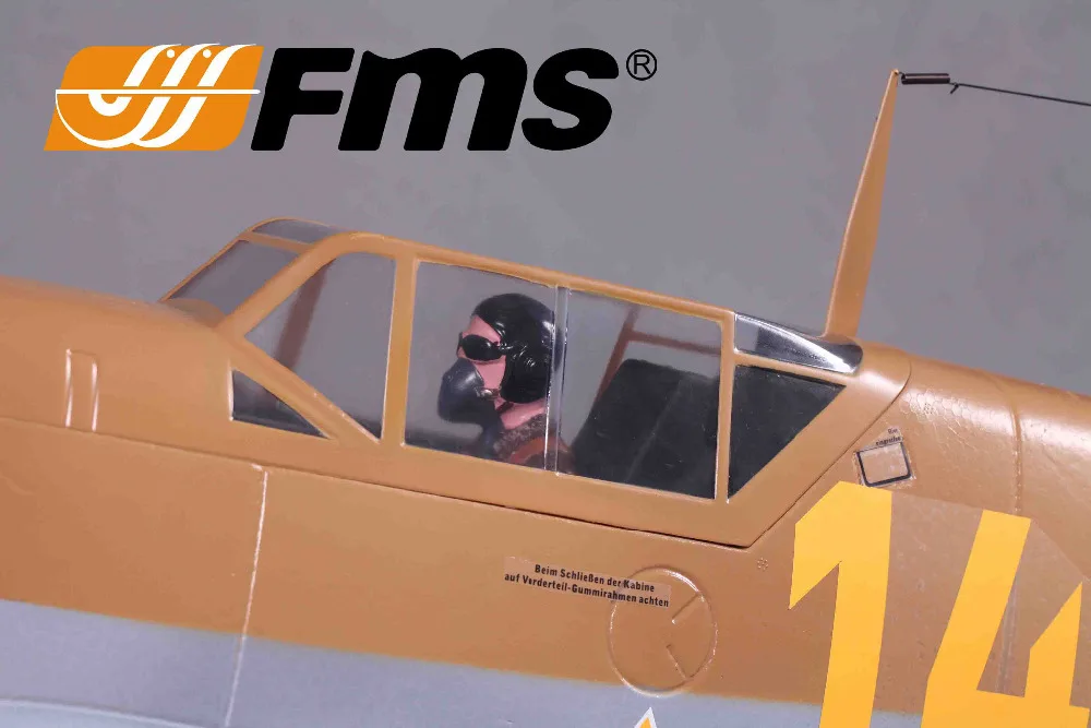 FMS 1400 мм/1 4 м Gaint Warbird Messerschmitt Bf 109 коричневый новая версия PNP большие масштаб