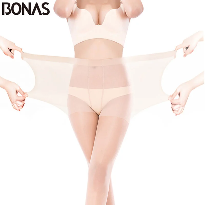 BONAS 2019 женские колготки большого размера сексуальные дышащие из нейлона 30D