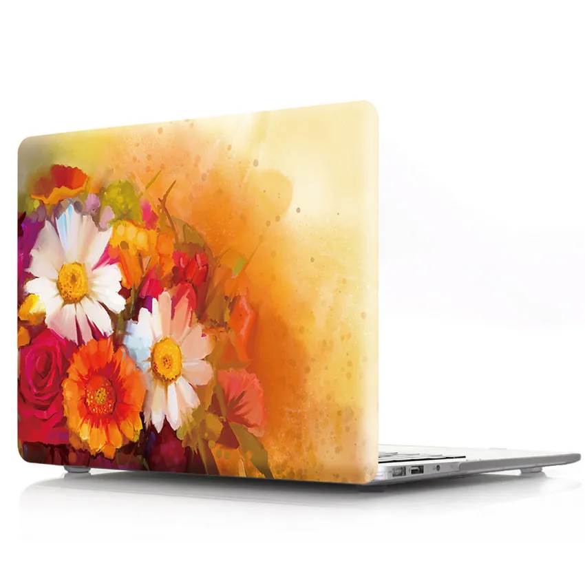 Жесткий чехол с цветочным узором для Macbook Pro Touch bar 13 A1706 A1708 A1707 MacBook Air 11 Retina 12 дюймов