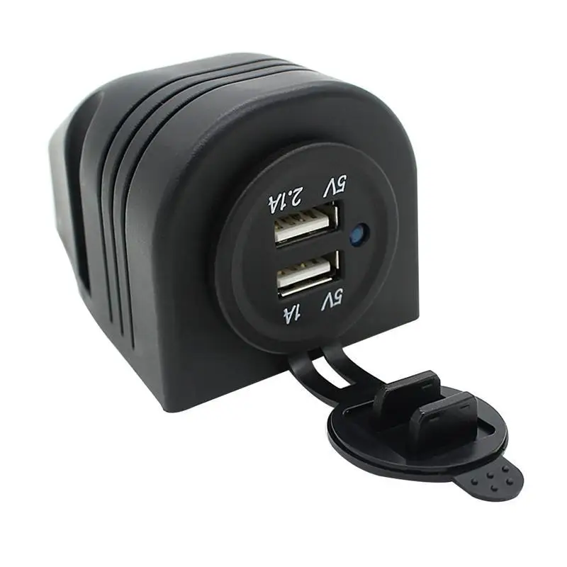 Портативная 12V розетка для автомобильного прикуривателя сплиттер двойной USB порт