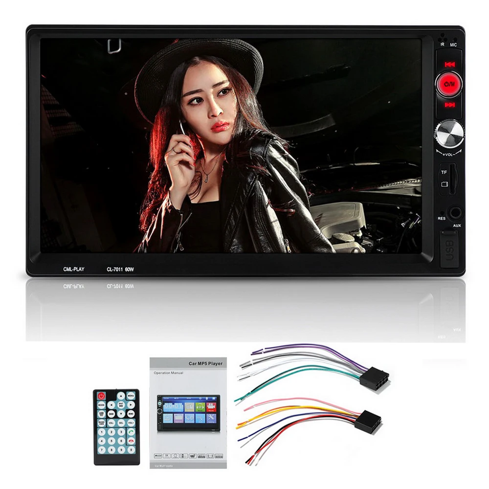 Автомагнитола 7011B магнитола с Bluetooth HD и дистанционным управлением TF USB Aux-in 7 дюймов
