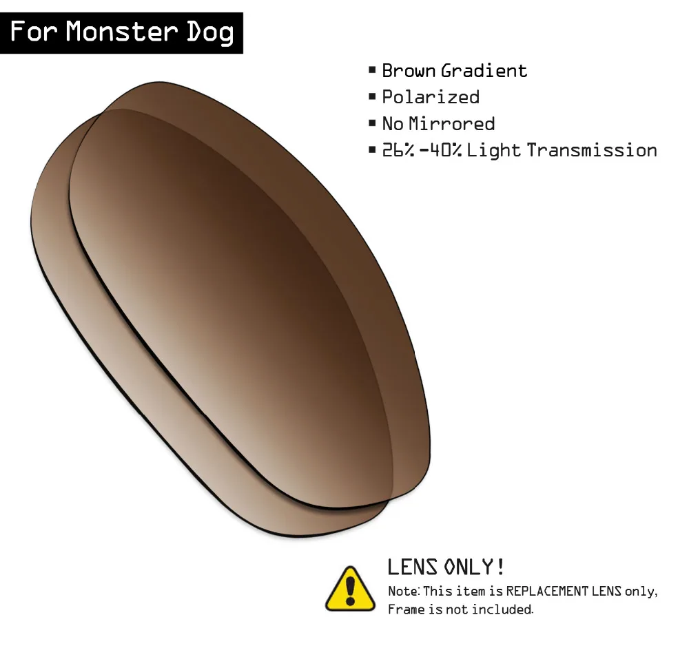 Замена поляризованных солнцезащитных линз SmartVLT для Oakley Monster Dog коричневый