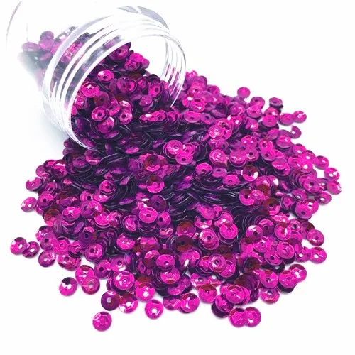 Rose red Блестки 4 мм серебряное дно чашки блесток формы ПВХ свободная тесьма с пайетками для шитья свадьбы DIY для ремесел Конфетти украшения 10 г - Цвет: Rose red