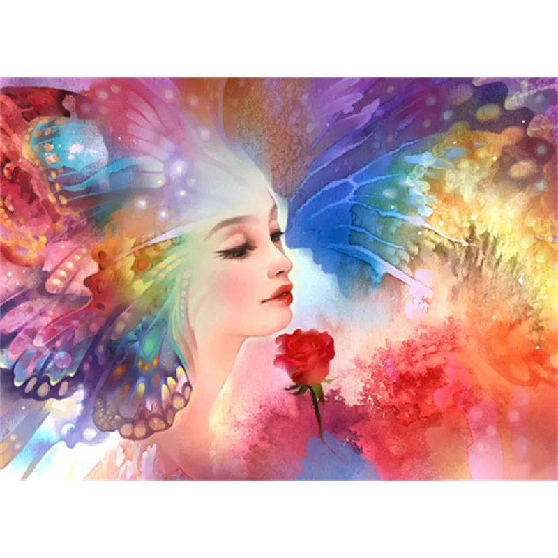 

5D diy diamond painting Woman and flower full square diamond embroidery full mosaic cross stitch needleworks H755