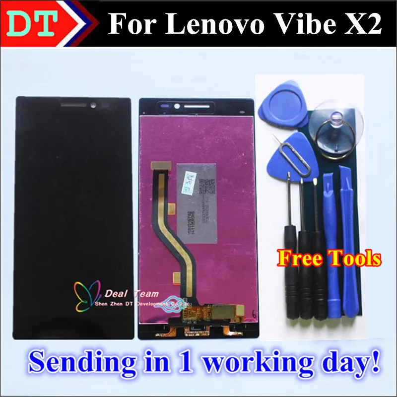 Высококачественный дигитайзер сенсорного экрана + сменный ЖК дисплей для Lenovo Vibe