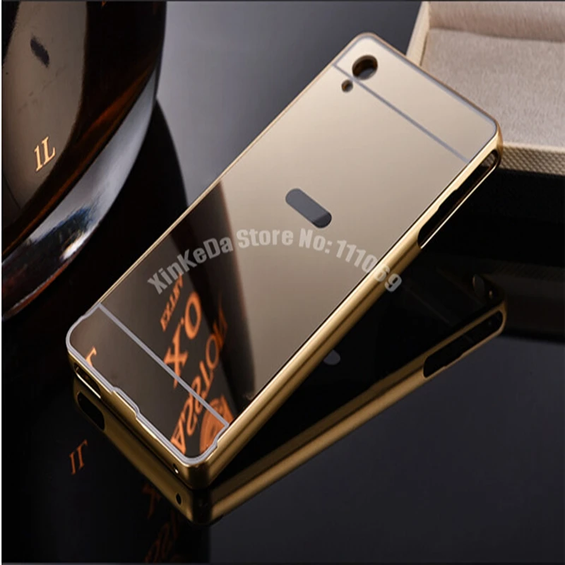 100 шт. для Sony Xperia C3 Z3 Z1 Z2 Z4 Z5 Plus Compact Premium M4 Aqua металлический зеркальный корпус и