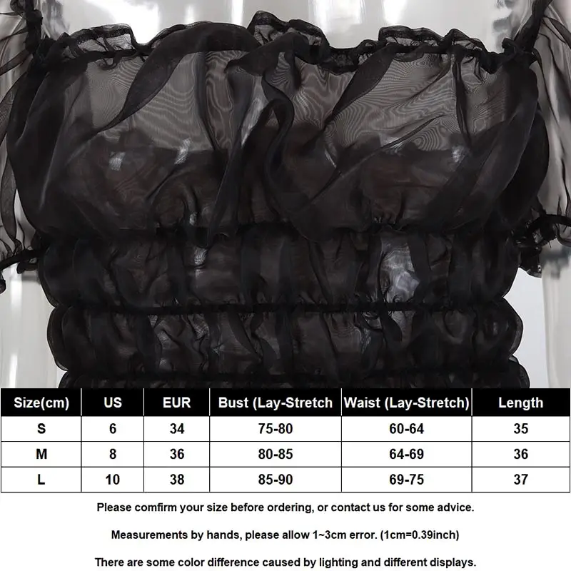 Forefair сексуальный топ с пышными рукавами Белый Летний прозрачный открытыми