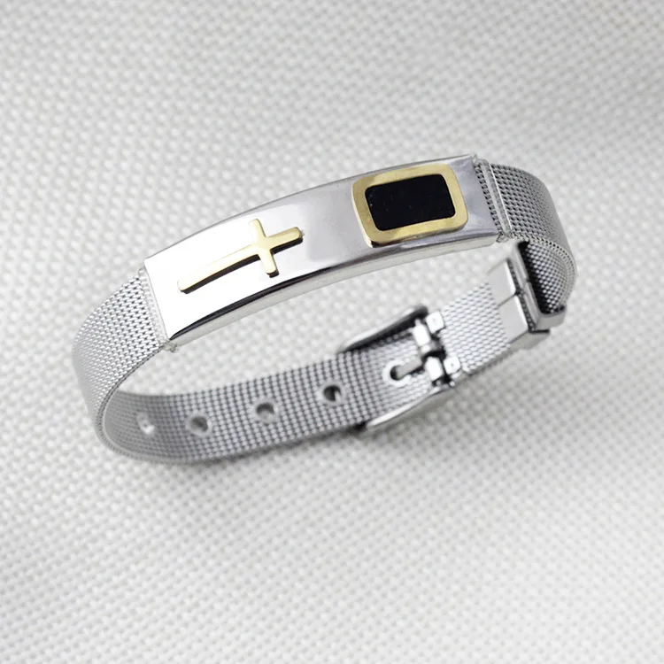 Дэвид Kabel мужские часы ремешок браслет запястье крест из нержавеющей стали |