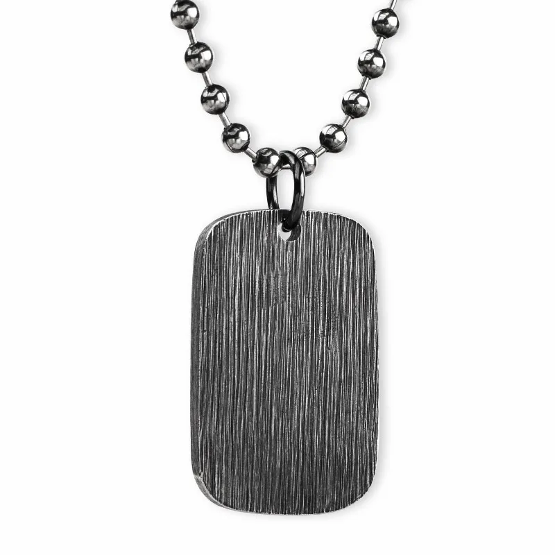 Черная собачья бирка из нержавеющей стали ожерелье на заказ гравировка имя кулон