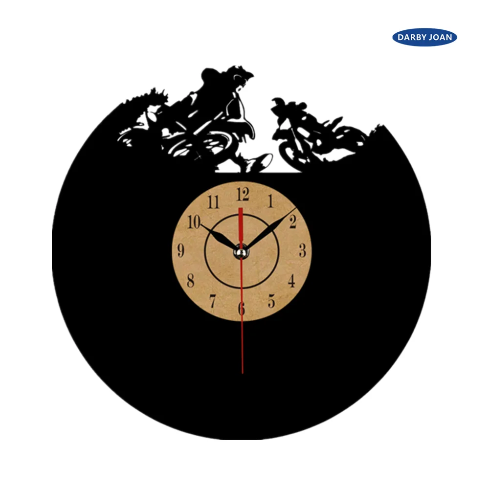 CD Виниловая пластинка настенные часы современный Скелет санках горный лыжные