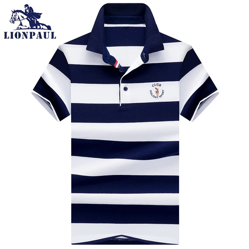 LionPaul брендовая Новинка мужские английские повседневные рубашки поло с коротким