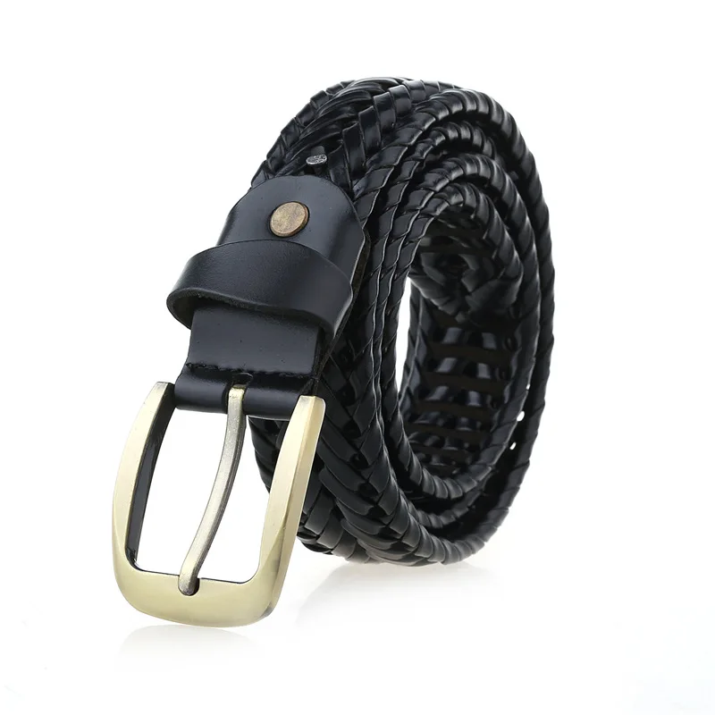 BTBELT тканые трикотажные Ремни натуральная кожа чистый воловьей кожи ретро прилив
