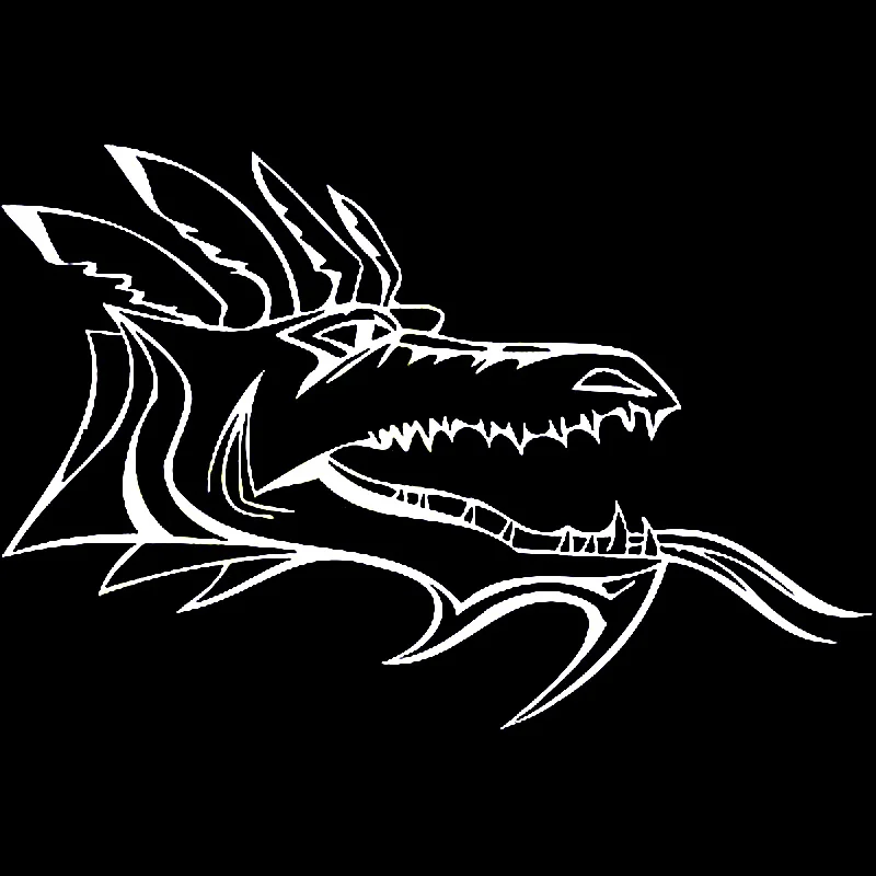 16cm*10.7cm Animal Dragon Head Personality Vinyl Car Sticker Motorcycle Decals Black/Silver S6-3019 | Автомобили и мотоциклы