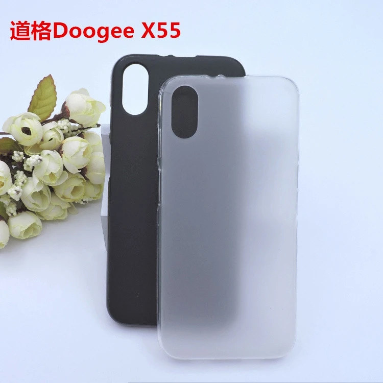 Мягкий защитный чехол Для Doogee X55 силиконовый 5 &quotпрозрачной задней крышкой для