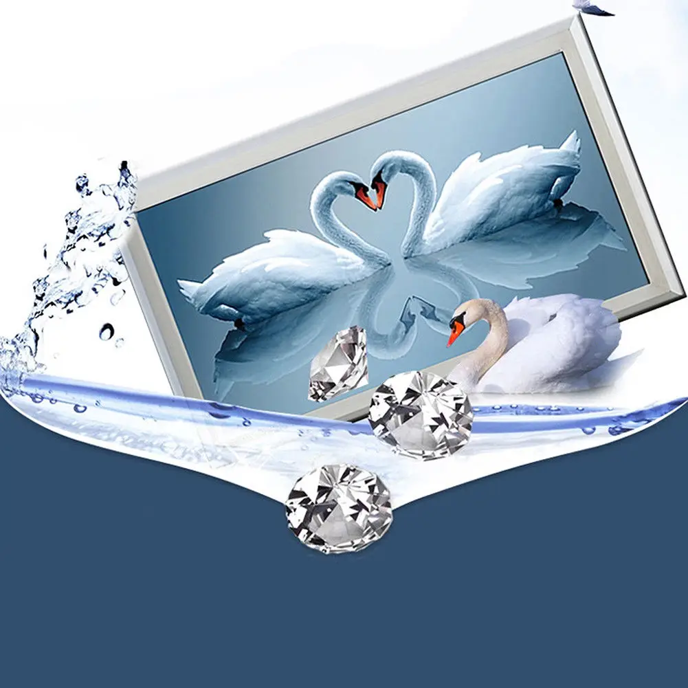 5D Schwan Stickereien Mosaik Diamant Malen Kreuzstich Satz Wohndeko Handwerk T | Дом и сад