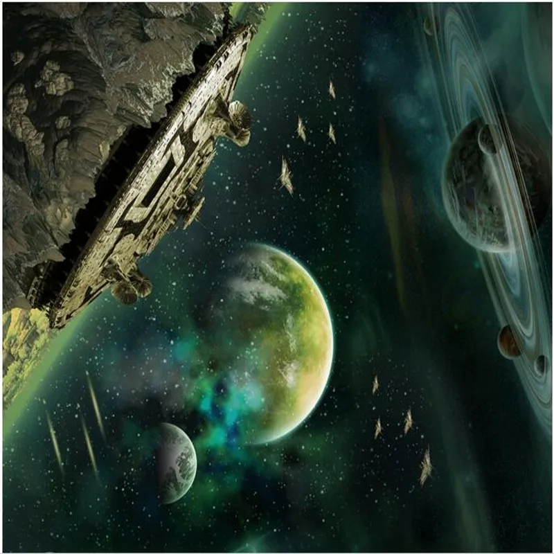 Пользовательские наклейки на пол космическая планета 3D водонепроницаемые