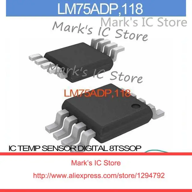 LM75ADP 118 ИК датчик температуры цифровой 8TSSOP 1 75ADP LM75AD | Электронные компоненты и