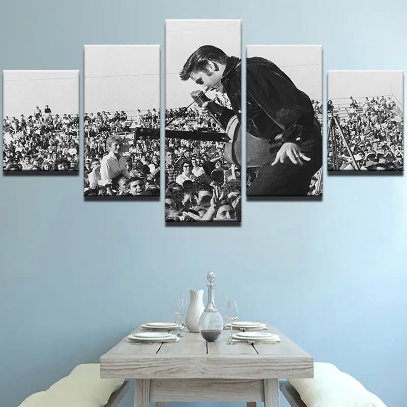 Картина на холсте с рамкой для домашнего декора настенное искусство Elvis Presley