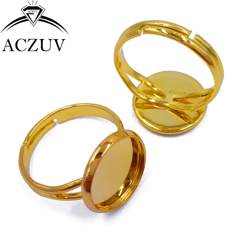 100 шт./партия Безель пустая Регулируемая кольцевая основа настройки кабошона
