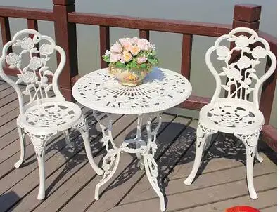 Садовый стол. Стол и стул из литого алюминия три штуки|table and chairs|chairs tableschair chairs |