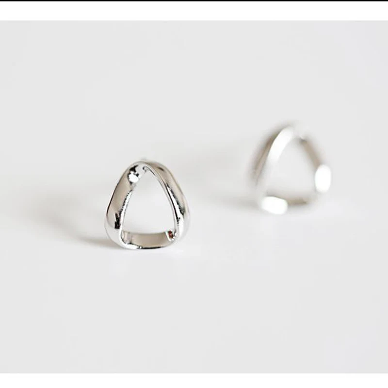 Limited edition 925 pure svtriangle brief all-match stud earring anti-allergic | Украшения и аксессуары