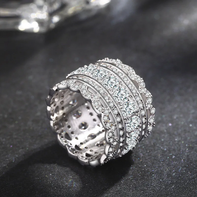 OSHUER Brand New Fashion Crystal Zircon Rings For Women Luxury Female Wedding Party Jewelry Lady Girl Gift | Украшения и