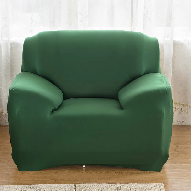 Blackish green Растягивающийся чехол для кресла, дивана, гостиной, 1 диван, чехол для дивана, одноместная мебель, диване, чехол для кресла, эластичный - Цвет: Blackish green