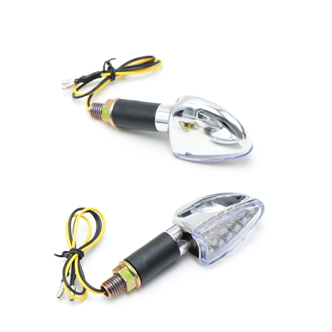 silver Мотоцикл мигающий задний сигнал поворотники для honda cb190r cbr 600 f4i kawasaki ninja 250r z1000sx Suzuki SV 650 bandit 600 - Цвет: silver