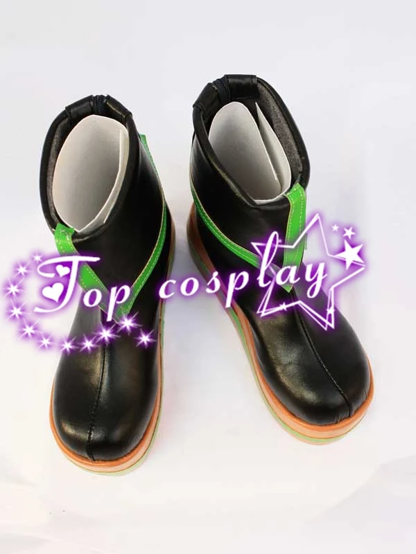 Vocaloid Hatsune Miku Cosplay Short Boots shoes Black/Orange/Green #VOC0132 | Обувь