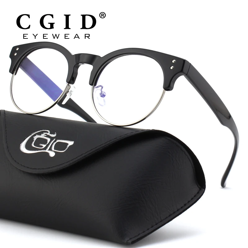 CGID TR90 Ретро компьютерные очки круглые кадр PC анти голубой свет Винтаж Брендовая