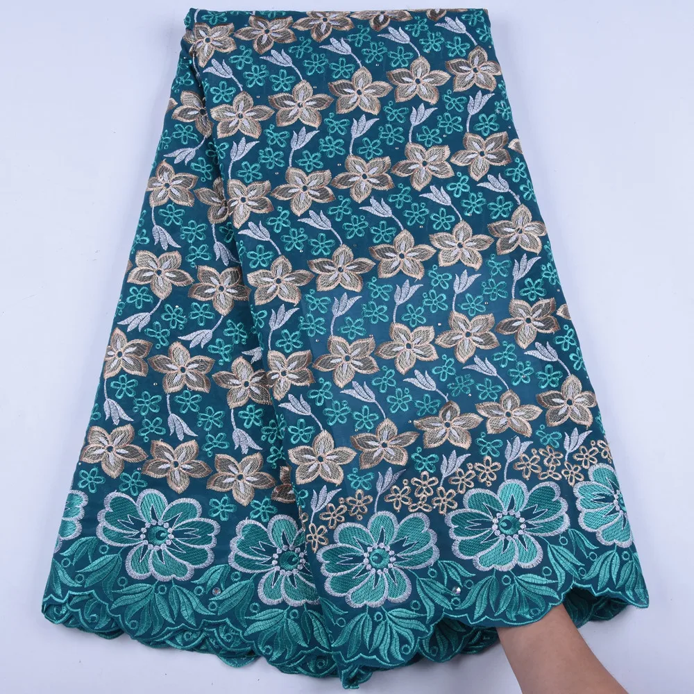 Кружевная ткань швейцарская вуаль с камнями сухая хлопковая кружевная высокого