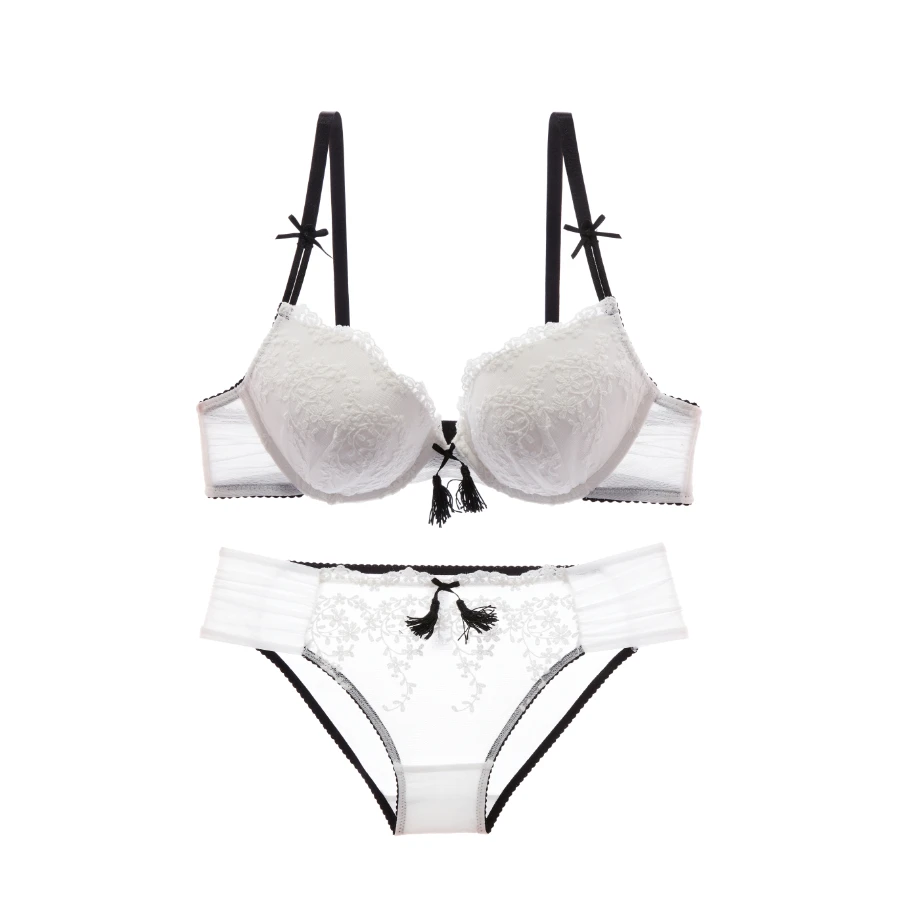 Новый сексуальный кружевной комплект с бюстгальтером и трусиками собранное