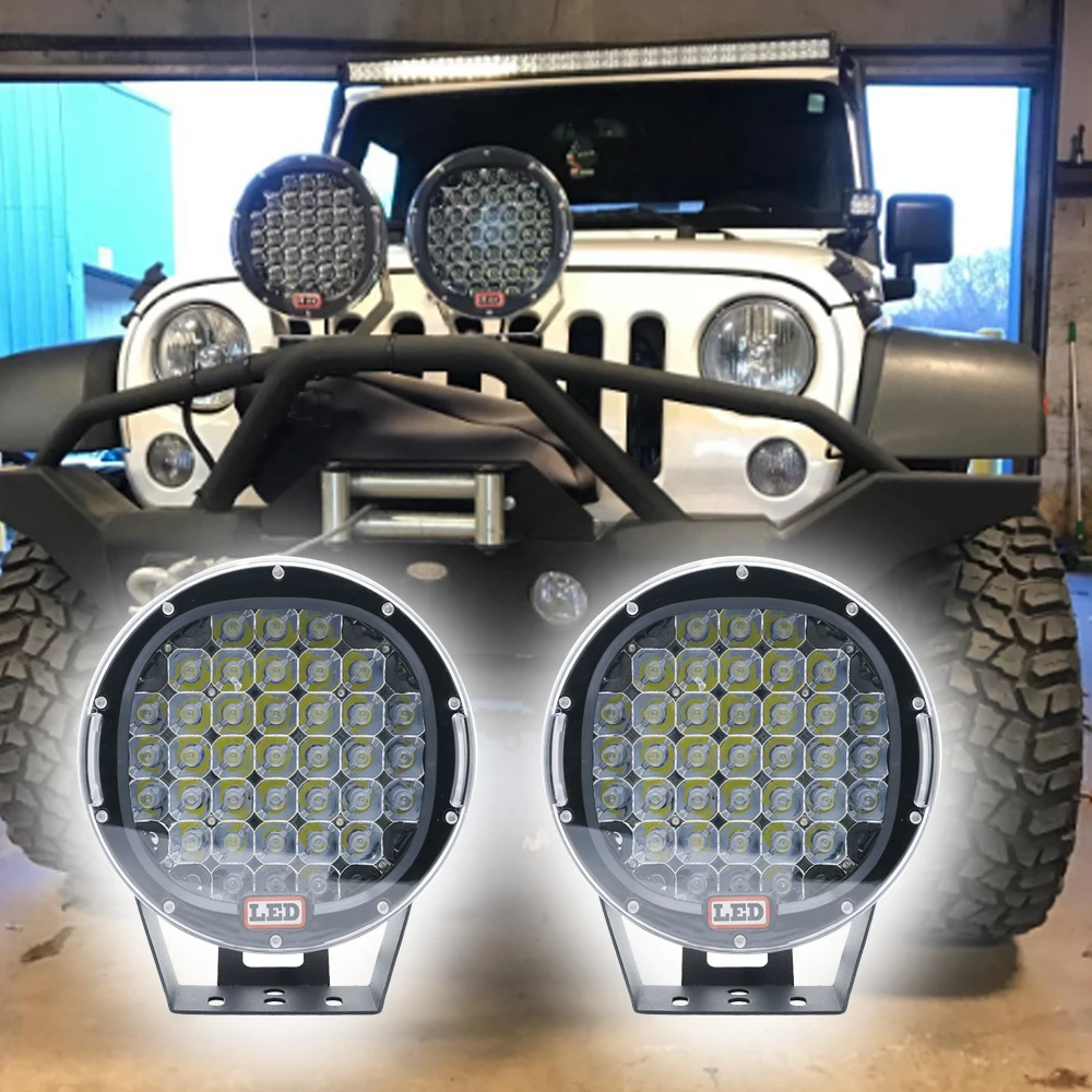2X 185 Вт 9 дюймов точечный светодиодный рабочий светильник для JEEP Грузовик 4WD