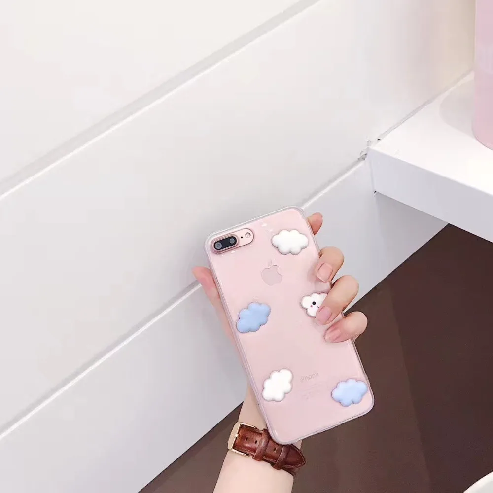 MOUGOL Corlorful Cloud силиконовый чехол для телефона iPhone 7 8 Plus XS Max XR милые Чехлы X 6 S Мягкий