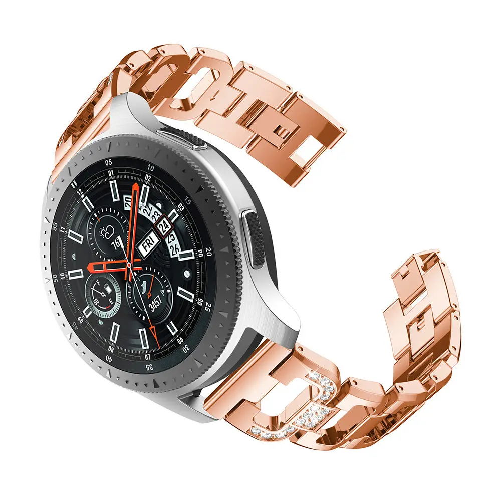 S3 роскошные стразы, браслет из нержавеющей стали для samsung Galaxy Watch, 46 мм, умные часы, металлический сменный Браслет, ремешок для часов