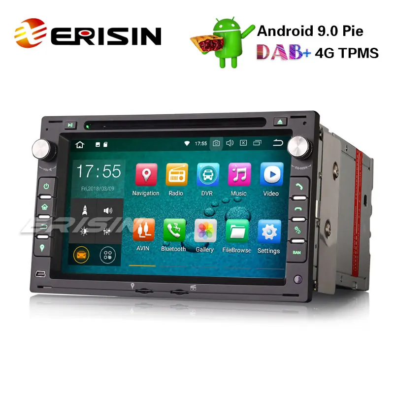 Erisin ES4886V 7 &quotAndroid 9 0 Авторадио DAB + GPS RDS 4G для VW Passat T5 Polo Golf Seat Peugeot 307 | Автомобили и