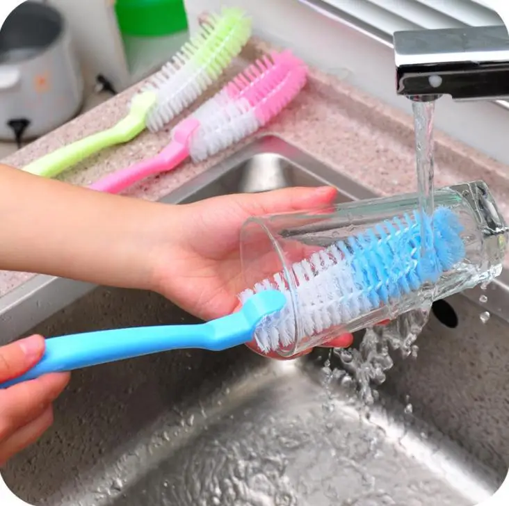 

Bottle Brush Cleaning Tube Bottle Brush Cup Wash Bottle Nylon Cleaning Brushes Cleaner Dishwashing Brush Clean Pan Pot SN2091