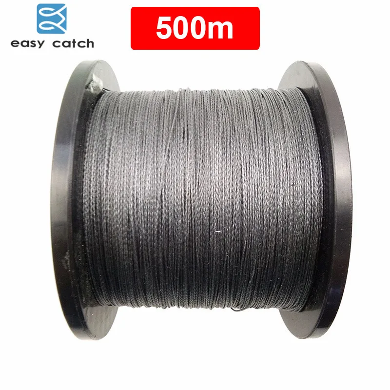 

Easy Catch 500m 546 Yards PE Braided Fishing Line Grey 4 Strands Braid Multifilament Super Strong Fishing Lines 10LB-45LB