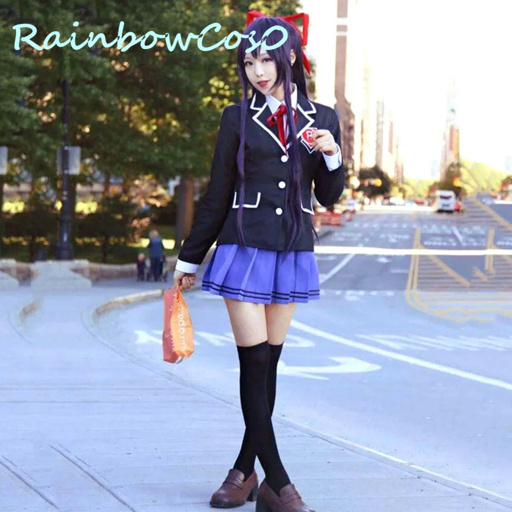 RainbowCos0 костюм для косплея Дата живой Tokisaki Куруми кошмар Униформа платье аниме