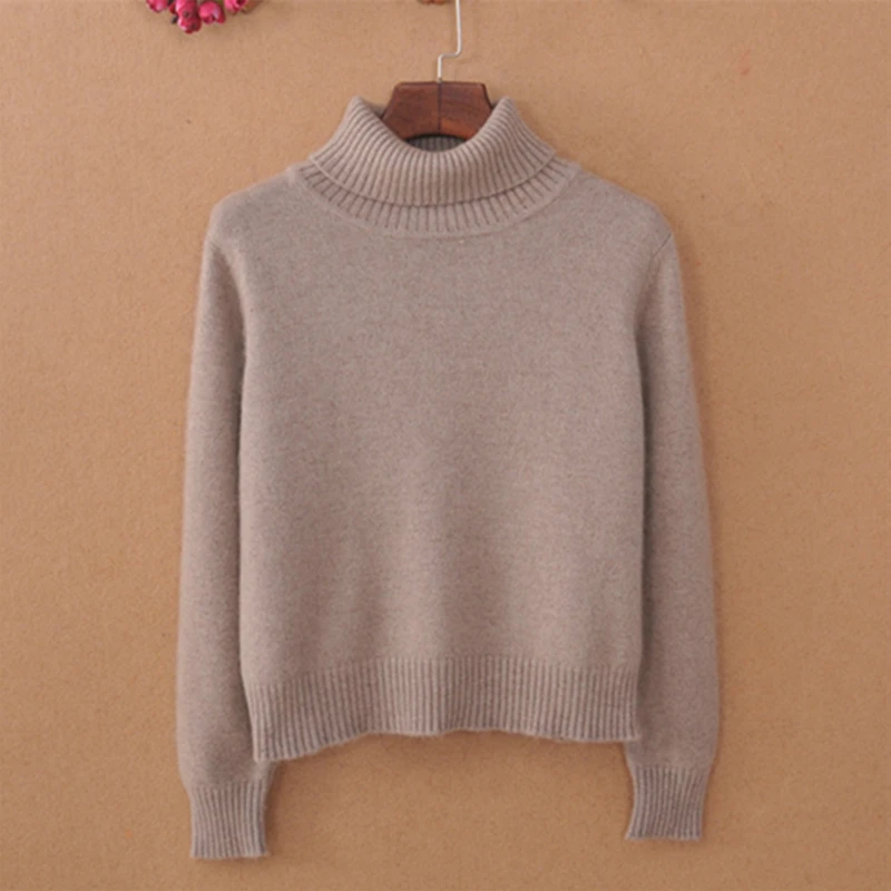 Самая низкая цена новый зимний толстый кашемировый свитер с высоким воротником