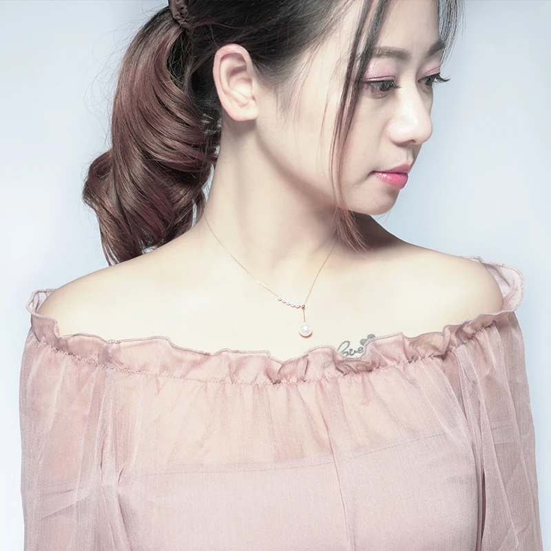 Новая трендовая многофункциональная подвеска Sinya Золотистое Ожерелье 18 К Au750 для